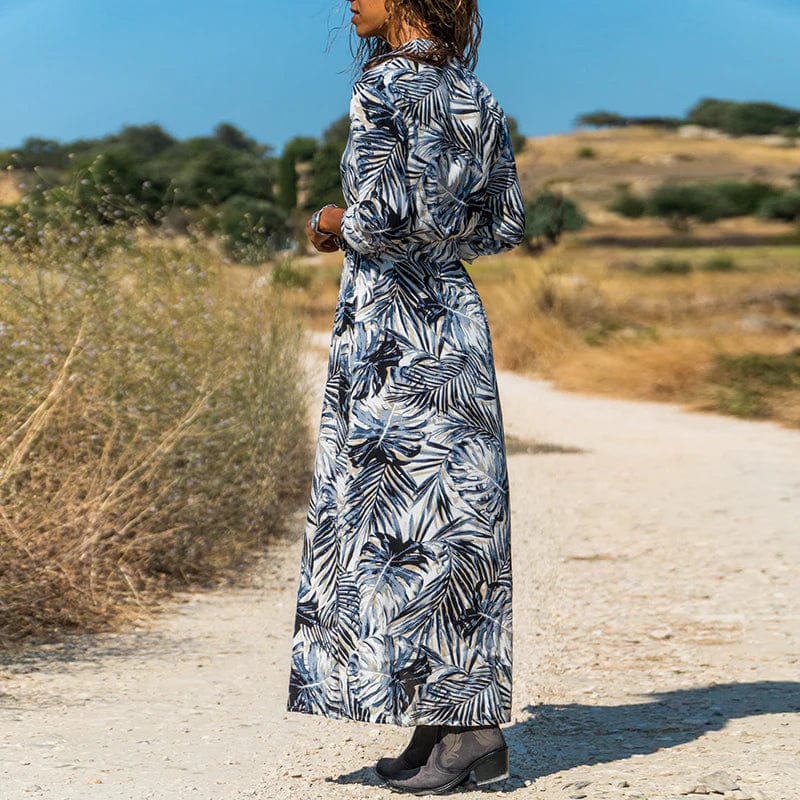 Ibiza Boho Blauwe Hippie Jurk