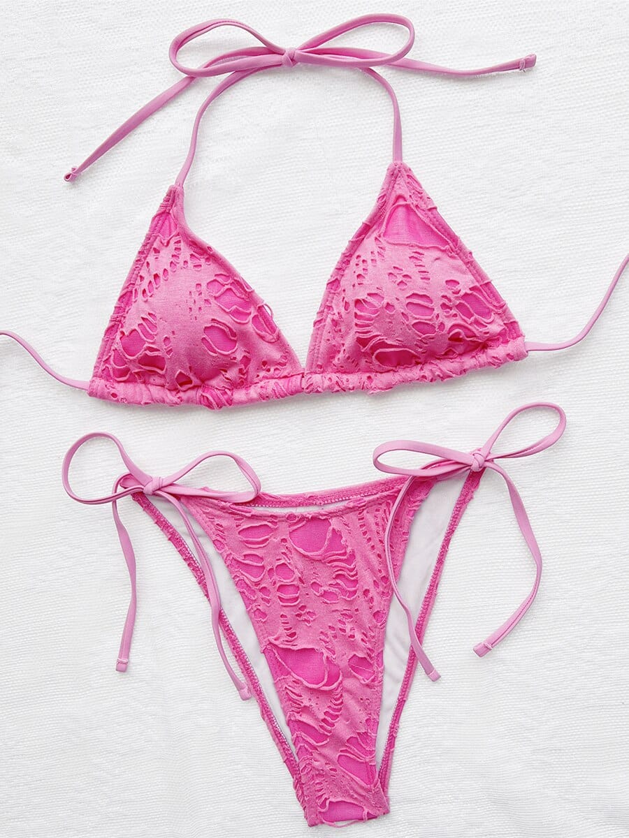 Ibiza Boho Braziliaans Boho Roze Bikini