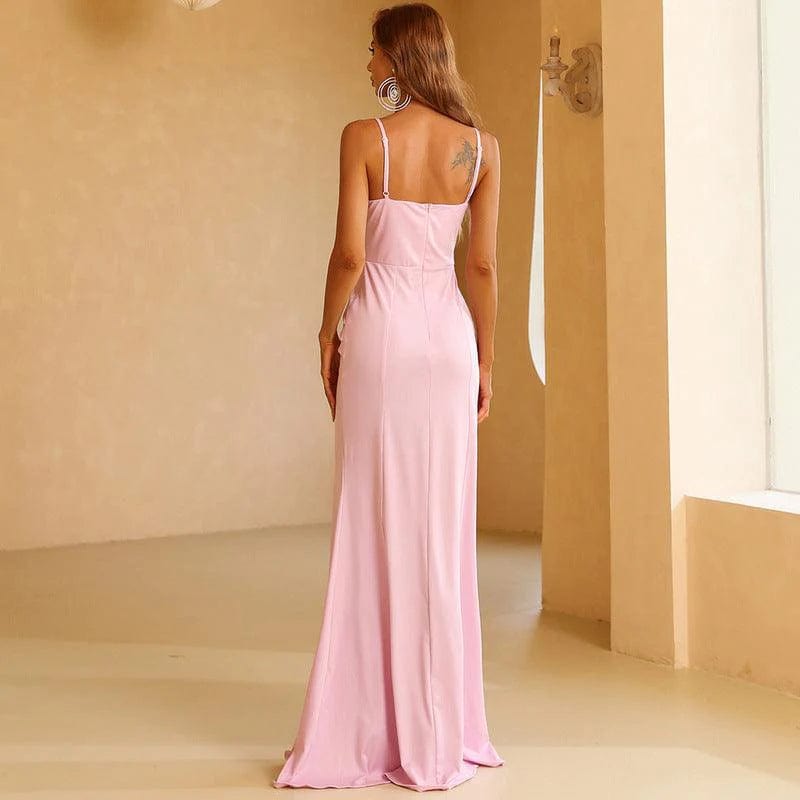 Ibiza Boho Chique roze avondjurk