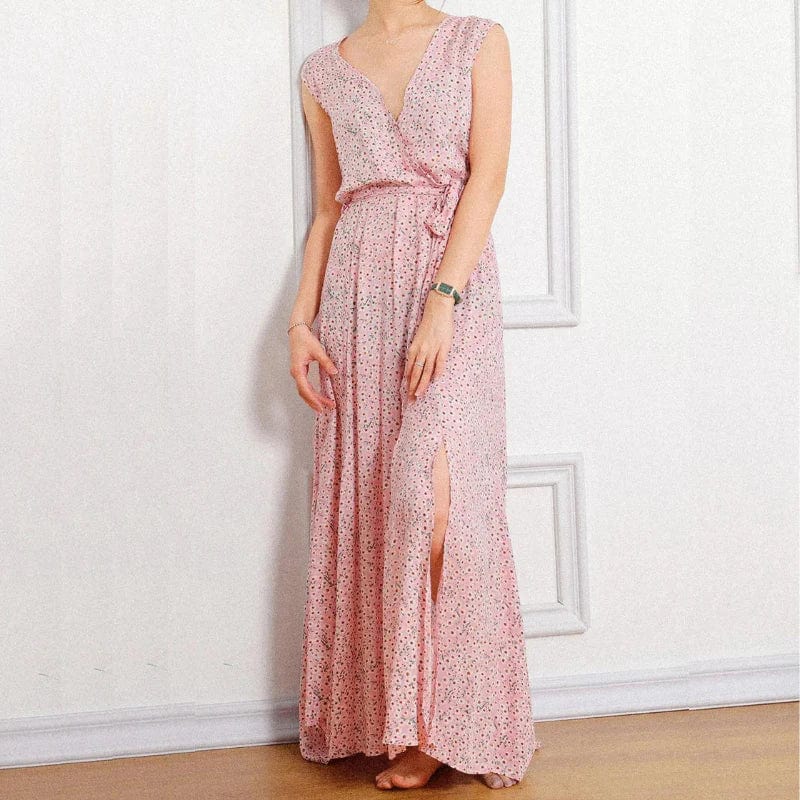 Ibiza Boho Chique Roze Bruiloft Gast Jurk