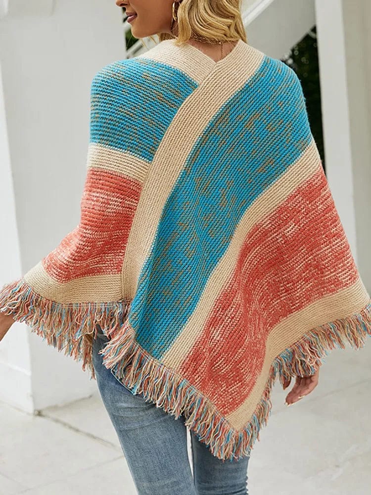 Ibiza Boho Dames Ibiza Herfst & Wintersjaalmantel