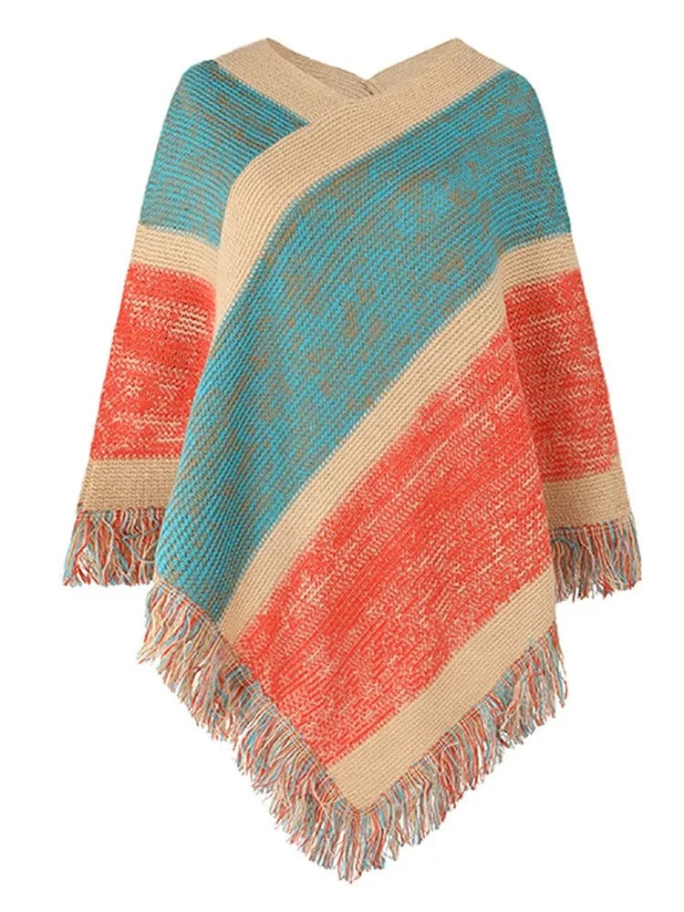 Ibiza Boho Dames Ibiza Herfst & Wintersjaalmantel