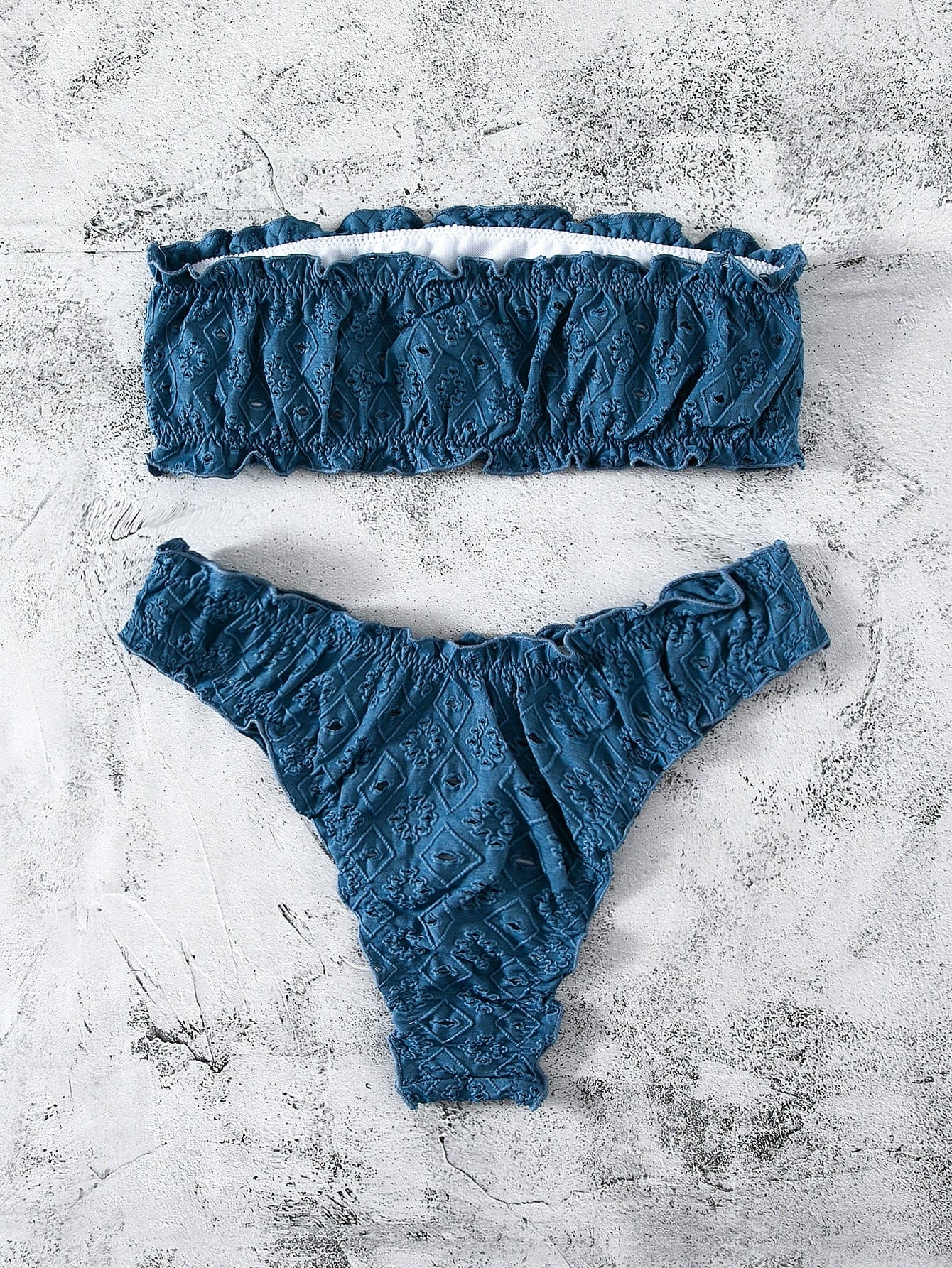 Ibiza Boho Donkerblauwe Ibiza Style Bandeau Bikini