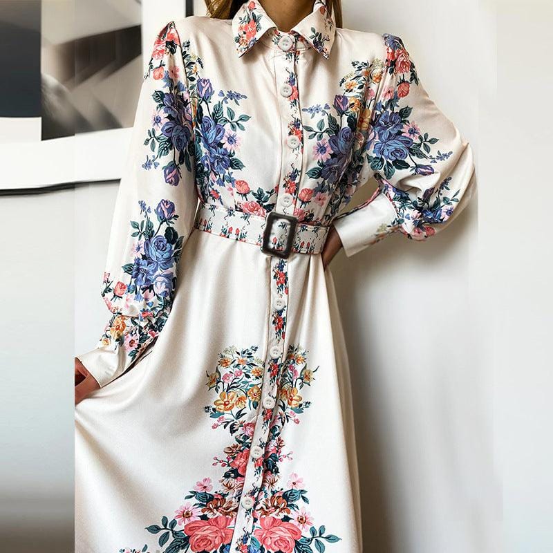 Ibiza Boho Gebloemde maxi-hippiejurk