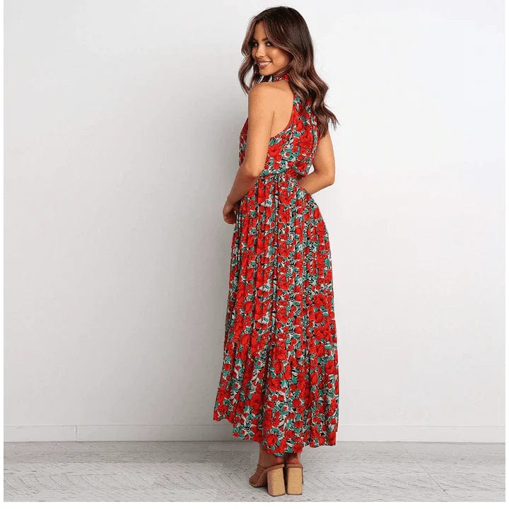 Ibiza Boho Landelijke Lange Jurk Met Print
