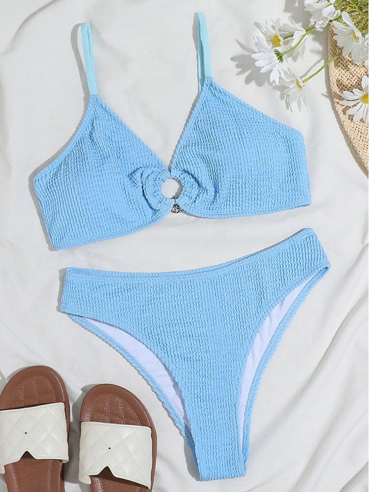Ibiza Boho Lichtblauwe Ibiza Bikini met Ring