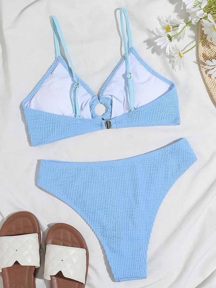Ibiza Boho Lichtblauwe Ibiza Bikini met Ring