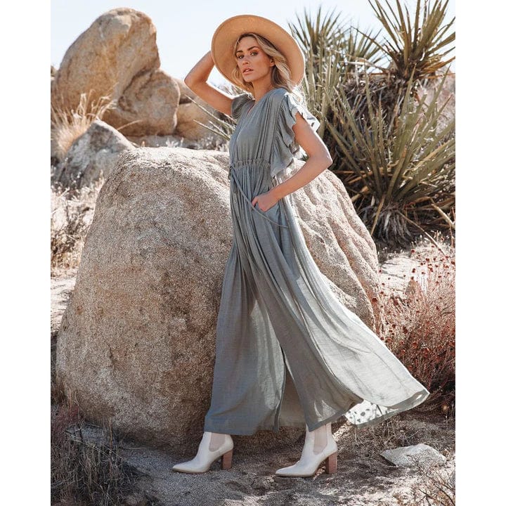 Ibiza Boho Maxi Groen/Grijze Ibiza Jurk