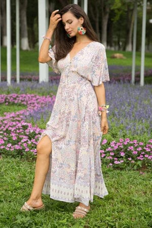 Ibiza Boho Maxi Ibiza Jurk Met Print
