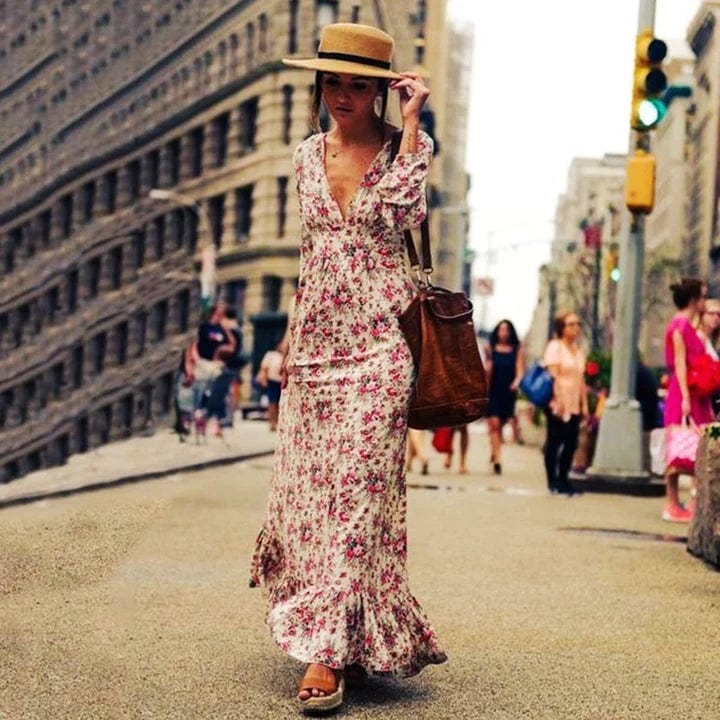 Ibiza Boho Maxi Ibiza Style Bloemenjurk