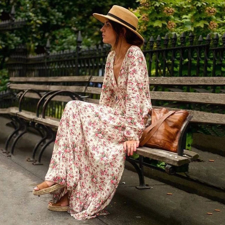 Ibiza Boho Maxi Ibiza Style Bloemenjurk