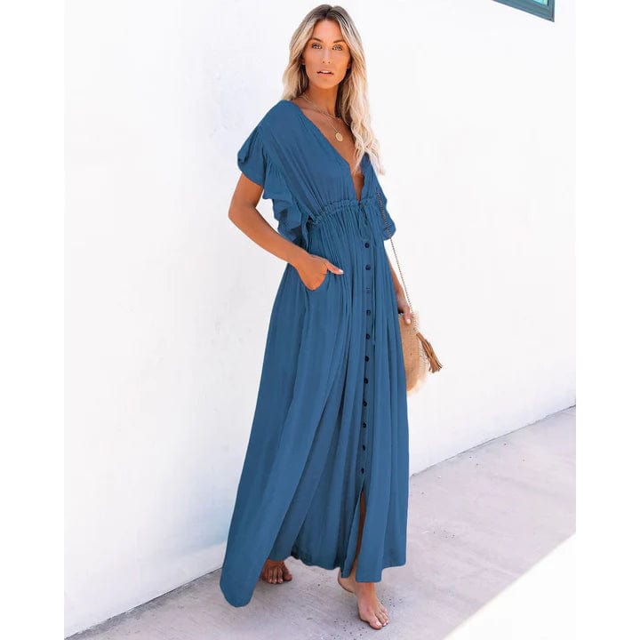 Ibiza Boho Maxi Marineblauwe Ibiza Jurk