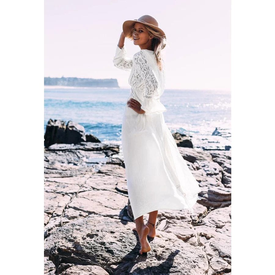 Ibiza Boho Maxi Witte Ibiza Jurk