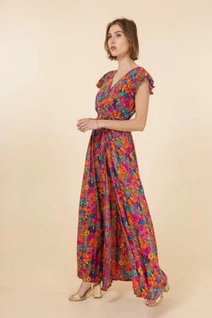 Ibiza Boho Vloeiende en gebloemde Ibiza jurk
