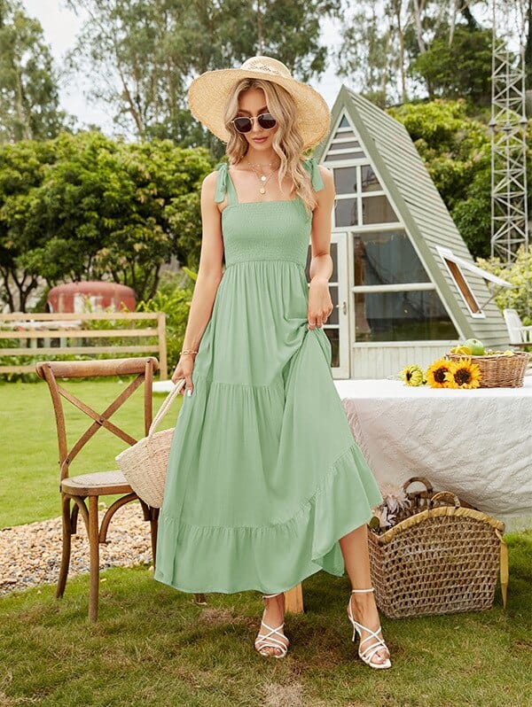 Ibiza Boho 0 Light Green / S WildPinky 2023 New Casual Long Women Print Dress Boho Female Holiday Dress Summer Spaghetti Strap Ladies Beach Dress Vestidos