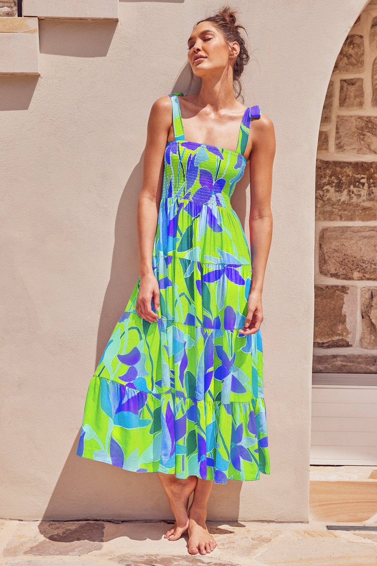 Ibiza Boho 0 Picture Color / S WildPinky 2023 New Casual Long Women Print Dress Boho Female Holiday Dress Summer Spaghetti Strap Ladies Beach Dress Vestidos