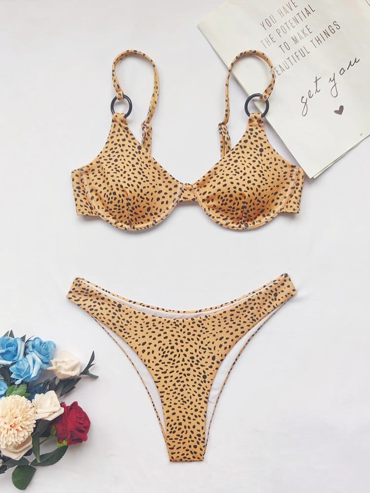 Ibiza Boho Bali Style Leopard Print Bikini