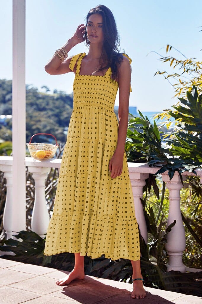 Ibiza Boho 0 Bright Yellow / S WildPinky 2023 New Casual Long Women Print Dress Boho Female Holiday Dress Summer Spaghetti Strap Ladies Beach Dress Vestidos