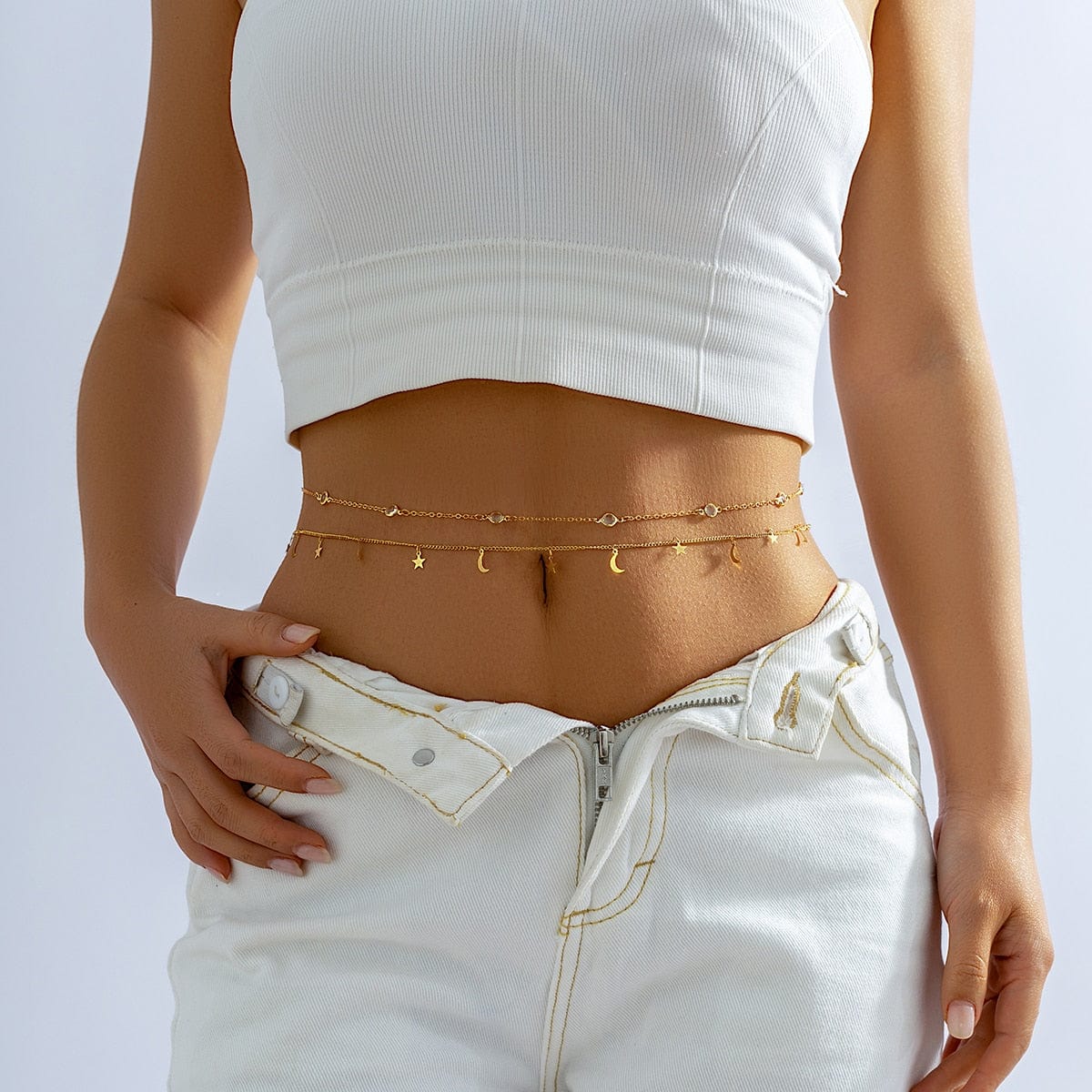 Ibiza Boho Zomerse Body Chain Met Planeet Bedeltjes